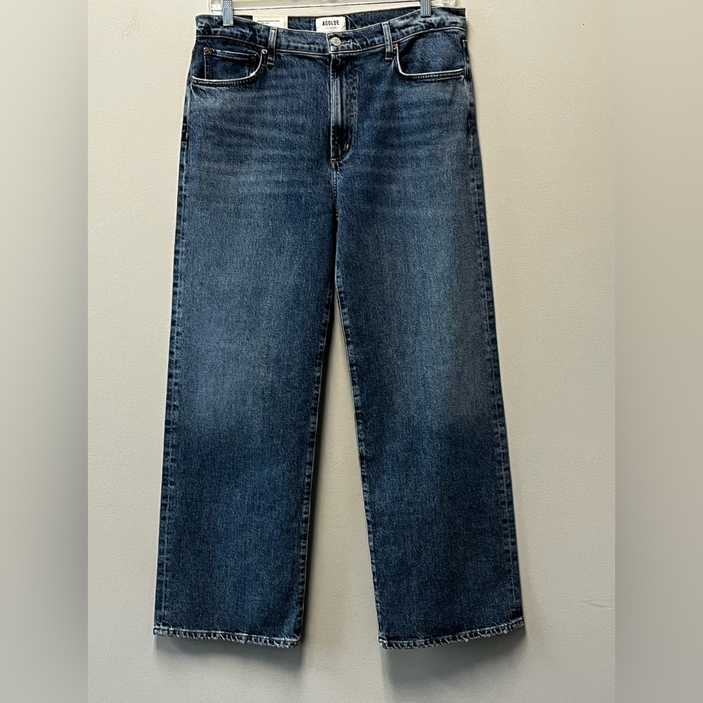 AGOLDE Harper Mid Rise Relaxed Straight Jeans in Fix—32 - Picture 2 of 14
